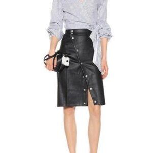 Rag & Bone Black Baha leather skirt size 4